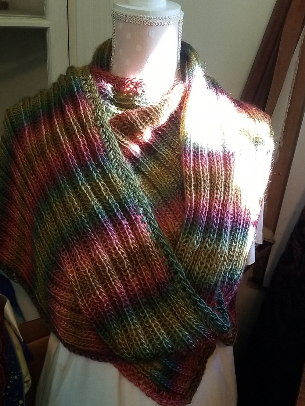 Hand Knit Shawl/Scarf